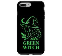Sorcière Verte Profil Nature avec Lune et Feuillage Coque pour iPhone 7 Plus/8 Plus