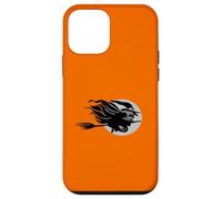 Sorcière Volante Assise à Cheval sur Un Balai Devant la Lune 2 Coque pour iPhone 12 Mini