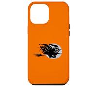 Sorcière Volante Assise à Cheval sur Un Balai Devant la Lune 2 Coque pour iPhone 12 Pro Max