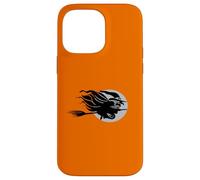 Sorcière Volante Assise à Cheval sur Un Balai Devant la Lune 2 Coque pour iPhone 14 Pro Max