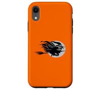 Sorcière Volante Assise à Cheval sur Un Balai Devant la Lune 2 Coque pour iPhone XR