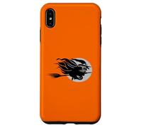 Sorcière Volante Assise à Cheval sur Un Balai Devant la Lune 2 Coque pour iPhone XS Max
