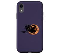 Sorcière Volante Assise à Cheval sur Un Balai Devant la Lune Art Coque pour iPhone XR