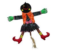Sorcières Autour d'un Arbre - Sorcières Volantes écrasées, décoration de fête d'halloween, drôle et Mignon pour Porte, Porche, Jardin, Cour