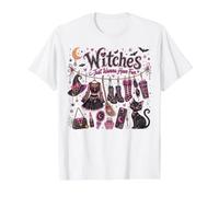 Sorcières d'halloween Roses pour sorcières Qui veulent Juste s'amuser Coquette T-Shirt Graphique avec Valeur, Homme, Blanc, XL