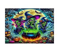 Sorcières Halloween Puzzle Mini 1000 Pièces pour Adultes