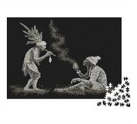 Sorciers et Patients | pour Adultes |l'art des Points et de la Peinture| 1000pcs (75x50cm) Puzzles Jeux Éducatifs Puzzles De Décoration Intérieure