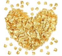Sorcristy Lot de 1000 pétales de rose artificiels dorés pour nuit romantique, mariage, Saint-Valentin, décorations de fête, table, salle à manger, demande en mariage