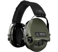 Sordin ACE Schakal Casque Antibruit - Actif & électronique - Casque Antibruit pour la Chasse et le Tir Sportif - bandeau noir & gélules vertes
