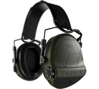 Sordin Casque antibruit T2 303006-10P - Protection auditive conforme aux normes militaires avec bandeau en cuir - active et électronique - Olive