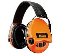 Sordin Pro-X Capsule Protection auditive avec bandeau en cuir - 75302-X/L-14-G-S - Cache-oreilles électronique actif, Capsules orange, taille unique