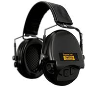 Sordin Pro-X Slim Protection auditive - 74302-X/L-02-S - Casque antibruit actif pour la chasse - EN 352 - Coussinets en mousse, bandeau en cuir & coquilles noires