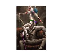 SORECI Poster sur toile Joker et Harley Quinn - Décoration murale pour salon, chambre à coucher - Style sans cadre - 30 x 45 cm