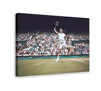 SORECI Roger Federer Poster de motivation sur toile, poster de motivation, art mural, peintures pour salon, chambre à coucher, décoration avec cadre, 40 x 60 cm