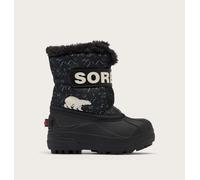 Sorel Bottes Snow Commander unisexes pour enfant, noir rouge vif, 11 UK Child