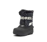 Sorel Childrens Snow Commander Boot Botte de Neige, Black, Bright Red, 26.5 EU