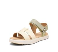 Sorel ONA Ave Ankle Strap Flat Sandal, Sandales pour femme, sergé poussiéreux, couleur blanc miel, 38 EU