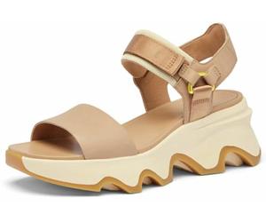 Sorel Sandales hautes Kinetic Impact Y Strap pour femme, Beige honnête/blanc miel, 41 EU
