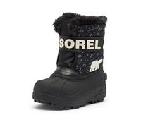 Sorel Youth Unisex Little Childrens Snow Commander Boot Botte de Neige, Black, Bright Red, 26 EU