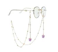 SOREZE Masque Lunettes de Soleil chaînes pour Femmes Hommes Noir Or Argent Couleur Alliage Perles Anti-dérapant chaînes Lunettes Accessoires