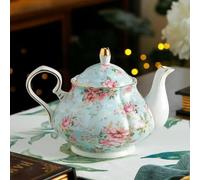 SOREZE Théière européenne en Porcelaine de 400ML, Service à thé Anglais de l'après-midi, théière en Porcelaine, cafetière résistante à la Chaleur