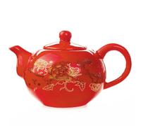 SOREZE Théière Rouge Dragon Chinois, Service à thé en céramique, Bouilloire Kung Fu, Service à thé, Cadeaux de Mariage pour invités et Amis, 177ml
