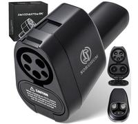 SORGHUM Adaptateur CCS et J1772 vers Tesla 2 en 1 - Adaptateur CCS vers NACS compatible avec Tesla Model Y/3/S/X/Cybertruck Max 250 KW DC Charge Superfast pour Electrify America/ChargePoint/EVgo/Blink
