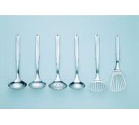 Sori Yanagi Ustensile de cuisine conçu simple et facile à utiliser, Tsubamesanjo en acier inoxydable, batteur de beurre, spatule, écumoire, louche, louche, grande louche M, passe au lave-vaisselle,