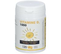 Soria Natural Vitamine D 1000UI Résistance Et Os Forts 120 Perles