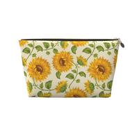 Sories de Tournesol fraîches imprimées, Trousse de Maquillage Trousse à cosmétiques Trousse de Toilette de Voyage Portable Pochette de Toilette