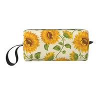 Sories de Tournesol fraîches imprimées, Trousse de Maquillage Trousse à cosmétiques Trousse de Toilette de Voyage Portable Pochette de Maquillage