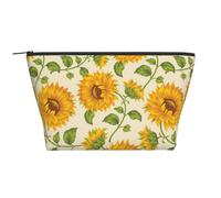 Sories de Tournesol fraîches imprimées, Trousse de Toilette Trousse de Maquillage Sac à cosmétiques Trousse de Toilette de Voyage Portable