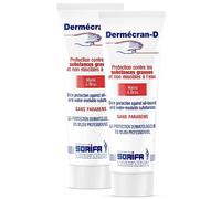 SORIFA - Lot de 2 - Dermécran - Pâte de protection ANTI-GRAISSES - CAMBOUIS - POUDRES - PIGMENTS - Mains et bras - Haute tolérance - Tube 125 ml.