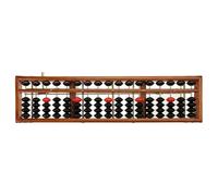 Soroban - Calculatrice chinoise standard en bois à 17 chiffres - Comptage des mathématiques - Pour les tout-petits