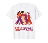 Sororité féministe et diversifiée Retro Groovy Girl Power T-Shirt