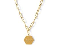 Sorority Shop Alpha Epsilon Phi Collier trombone - Collier plaqué or 18 carats AEP - Cadeau de sororité durable pour femme
