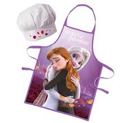 Sorrisini Tablier Cuisine Enfant, Tablier Toque Enfant, Toque de chef ajustable, Tabliers toque de Chef enfant pour Cuisson Pâtisserie, Peindre, Frozen