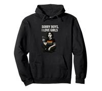 « Sorry Boys, I Love Girls » - Motif Gothique Lesbian Pride Sweat à Capuche