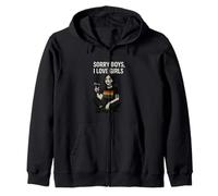 « Sorry Boys, I Love Girls » - Motif Gothique Lesbian Pride Sweat à Capuche