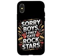 Sorry Boys I Only Date Rock Stars Band Groupie Rock Music Coque pour iPhone X/XS