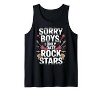 Sorry Boys I Only Date Rock Stars Band Groupie Rock Music Débardeur