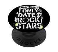 Sorry Boys I Only Date Rock Stars Band Groupie Rock Music PopSockets PopGrip Adhésif