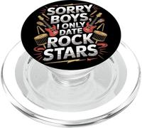 Sorry Boys I Only Date Rock Stars Band Groupie Rock Music PopSockets PopGrip pour MagSafe