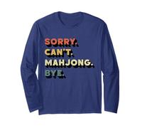 Sorry Can't Mahjong Bye Tile Game Player Stratégie Chinoise Manche Longue