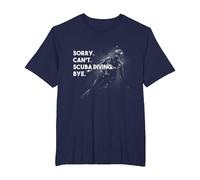 Sorry. Can't. Scuba Diving. Bye. T-Shirt, Homme Grandes Tailles, Bleu Marine, 3X Tall