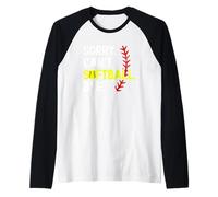 Sorry Can't Softball Bye Humour Sport Citation Manche Raglan