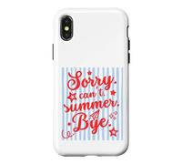 Sorry Can't Summer Bye Funny Last Day of School Teacher Tee Coque pour iPhone X/XS