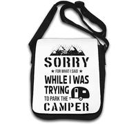 Sorry For What I Said While I Was Trying To Park The Van Sac à bandoulière amusant Blanc
