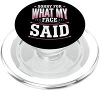 Sorry for What My Face Said Personne Sarcastique PopSockets PopGrip pour MagSafe