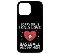 Sorry Girls I Love Baseball and Mom Saint-Valentin Garçons Enfants Coque pour iPhone 13 Pro Max
